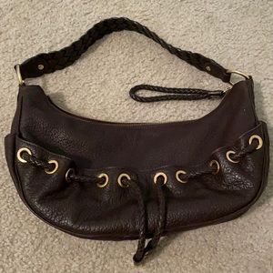 Michael Kors Braided Brown Leather Hobo Purse